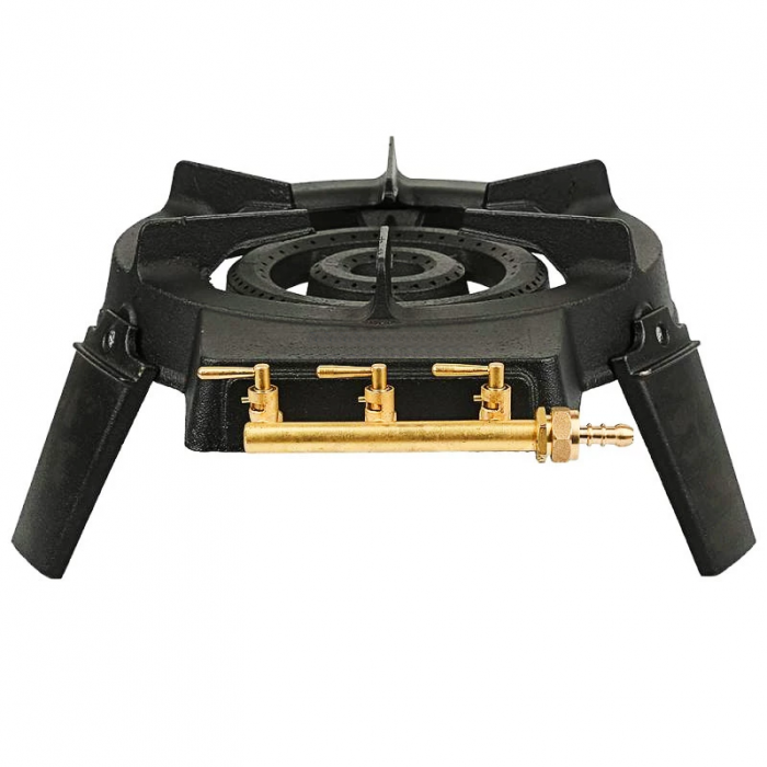 Pirostrie fonta SARA cu 3 robineti +  Kit reglabil gpl RH-10 + Tub flex 2M+2 Coliere [2]