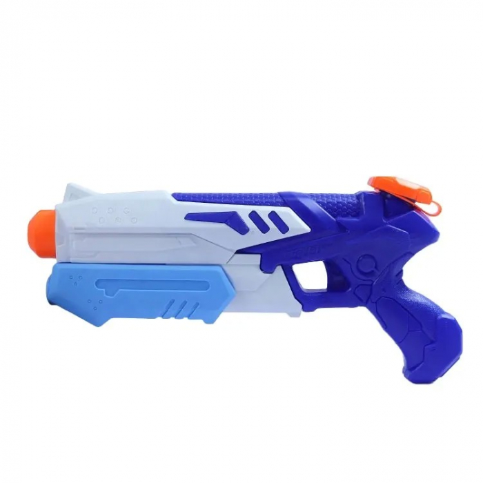 Pistol cu Apa pentru Copii, Flippy, Rezervor 300ml, Maner de Transport, Pentru Piscina/Plaja, Lungime 31.5 cm, Jucarie Distractiva, 3ani+, Albastru/Alb [1]