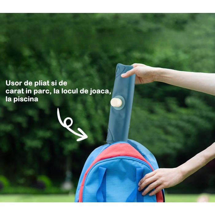 Pistol cu apa pentru copii Flippy, rezervor tip ghiozdan, 1500 ml, reglabil, material ABS/silicon, distanta improscare 8 metri, tragaci cu presiune, 12.5 x 28 cm, albastru [9]