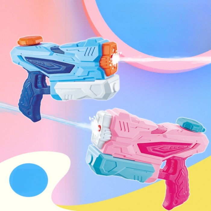 Pistol cu Apa pentru Copii, Rezervor, Pentru Piscina/Plaja, Flippy, 6ani+, 3 duze, Albastru, 300ML [5]