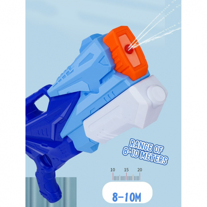 Pistol cu Apa pentru Copii, Rezervor, Pentru Piscina/Plaja, Flippy, 6ani+, 3 duze, Albastru, 770ML [2]