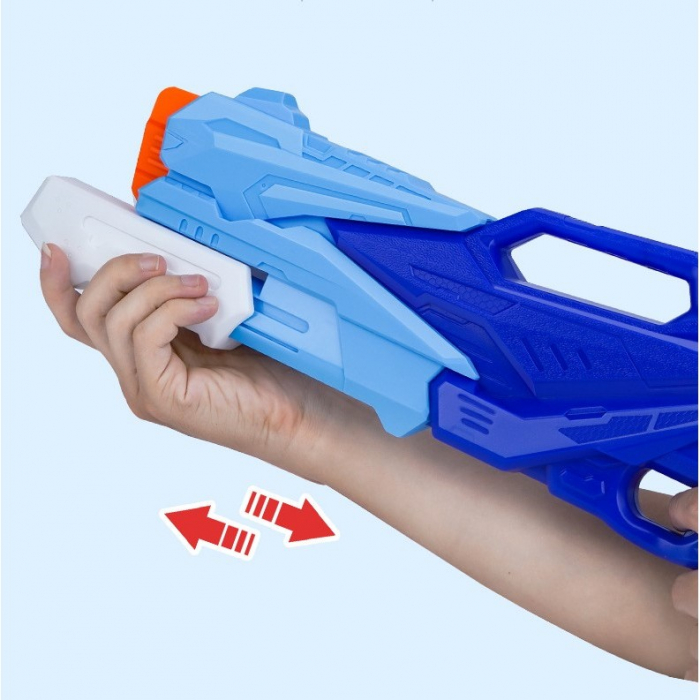 Pistol cu Apa pentru Copii, Rezervor, Pentru Piscina/Plaja, Flippy, 6ani+, 3 duze, Albastru, 770ML [4]