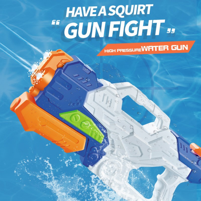 Pistol cu Apa pentru Copii, Rezervor, Pentru Piscina/Plaja, Flippy, 6ani+, 3 duze, Multicolor, 1000ML [3]