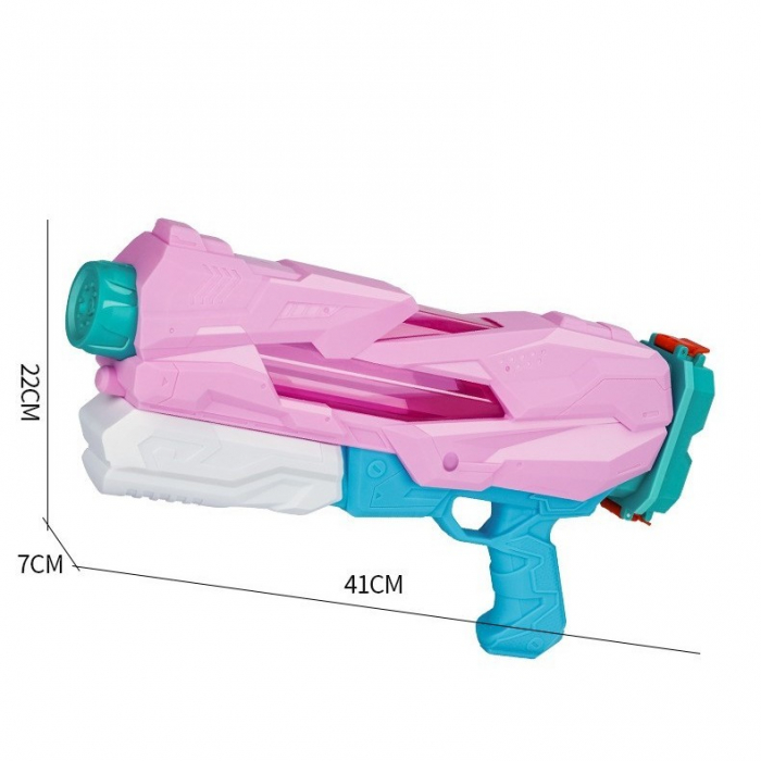 Pistol cu Apa pentru Copii, Rezervor, Pentru Piscina/Plaja, Flippy, 6ani+, 5 duze, Quick Fill, Roz, 800ML [9]