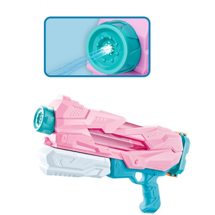Pistol cu Apa pentru Copii, Rezervor, Pentru Piscina/Plaja, Flippy, 6ani+, 5 duze, Quick Fill, Roz, 800ML [7]