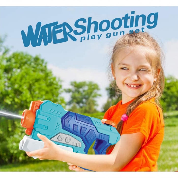 Pistol cu Apa pentru Copii, Rezervor, Pentru Piscina/Plaja, Flippy, 6ani+, Albastru, 500ML [6]