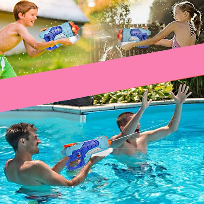 Pistol cu Apa pentru Copii, Rezervor, Pentru Piscina/Plaja, Flippy, 6ani+, Albastru, 500ML [4]