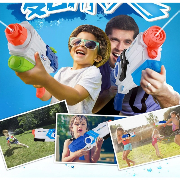 Pistol cu Apa pentru Copii, Rezervor, Pentru Piscina/Plaja, Flippy, 6ani+, Multicolor, 600ML [2]