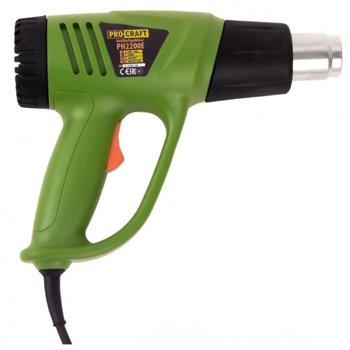 Pistol electric aer cald Procraft PH2200E, 2200 W, 2 trepte, 600ᵒC [2]