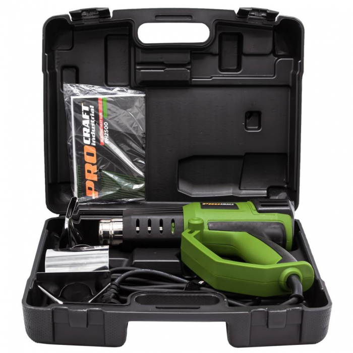Pistol electric aer cald Procraft PH2500, 2500 W, 2 trepte, 650ᵒC [7]