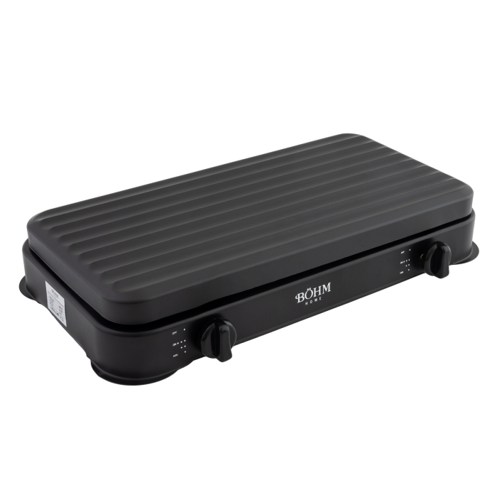 Plita cu doua arzatoare pe gaz si aprindere electrica BoHM BG-M-002-B 4.4 kW [2]