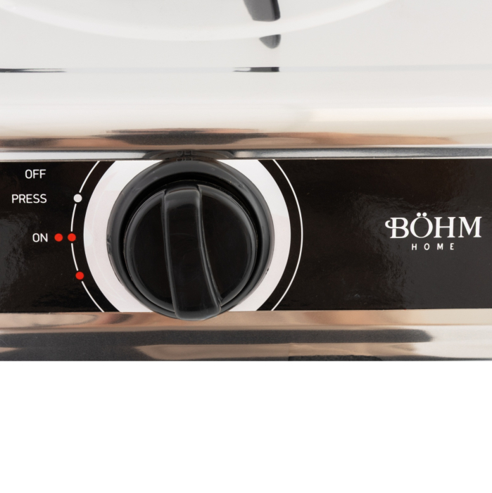 Plita cu doua arzatoare si aprindere electrica BoHM BG-MG-002C Chrome [3]