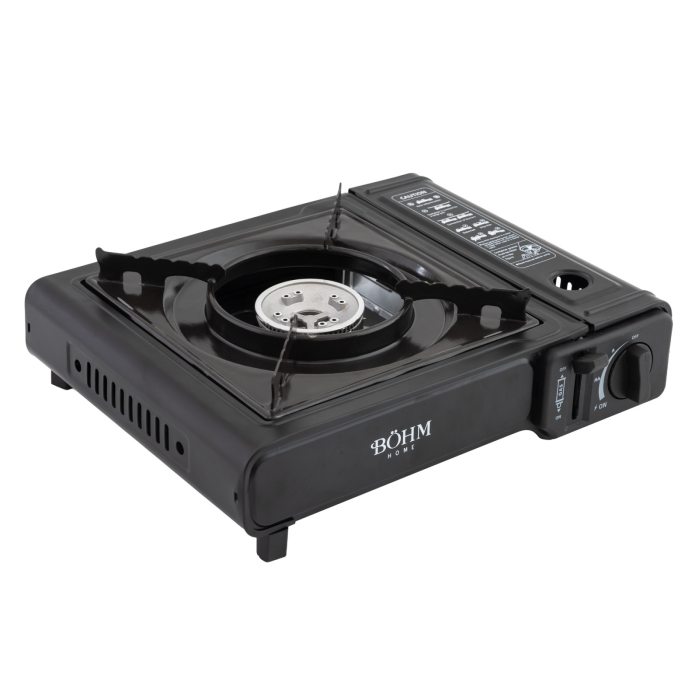 Plita cu un arzator pe gaz Camping BoHM BG-K-001+L, GPL, 2.3 kW, Racord metalic extern pentru furtun de gaz [3]