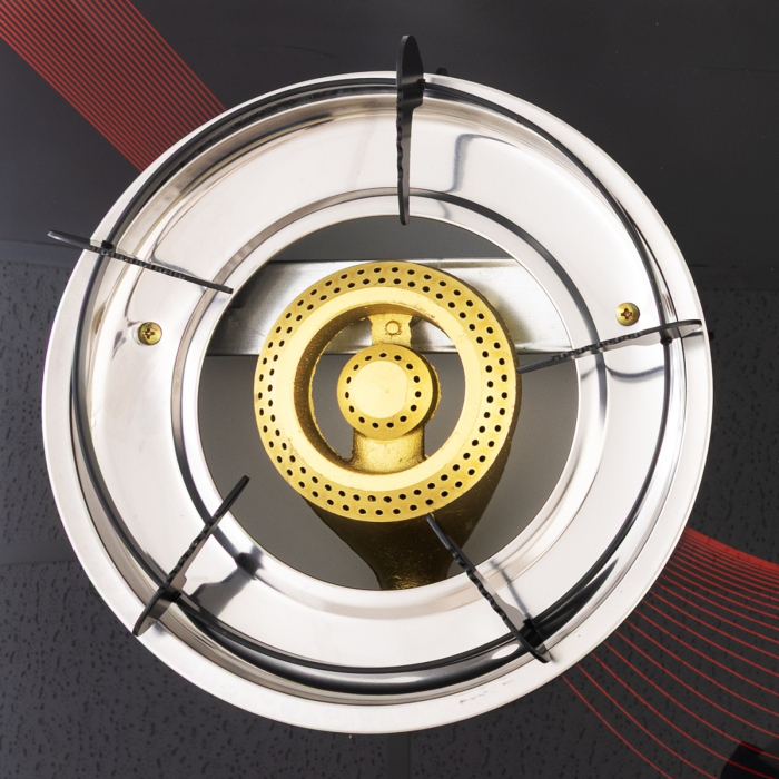 Plita pe gaz din sticla cu doua arzatoare BoHM BG-MB-002C , Sticla securizata 6 m, 4.6 kWm [2]