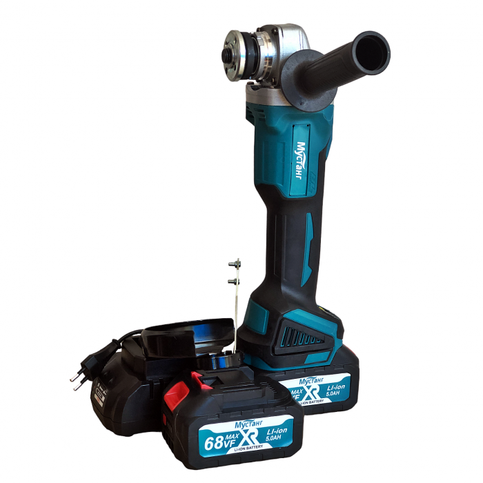 Polizor unghiular cu 2 acumulatori , Mustang , 24 V , 5 Ah , Diametru disc 125 mm , 9000 Rpm [2]