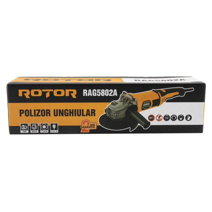 Polizor unghiular ROTOR RAG5802A 1400 W, 180 mm, Cu perii [5]