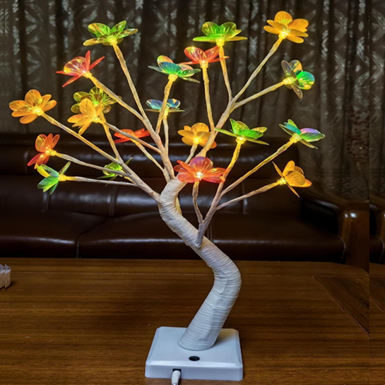 Pomisor decorativ sarbatori, iluminat 24 LED multicolor, 50 cm cu usb si baterie [1]