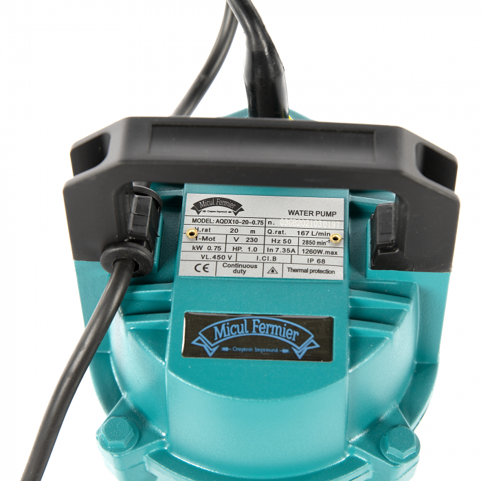 Pompa de apa submersibila din fonta QDX10-20M 0.75KW 1.5", 167 l/min, GF-2051 [2]