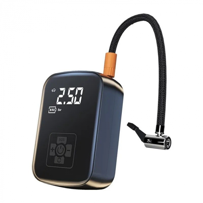 Pompa de Aer Wireless, Flippy, Portabila, 150 PSI, Pentru Anvelope si Mingi, Baterie 2000 mAh, Afisaj Digital, 12.7 x 8.5 cm, Negru [1]