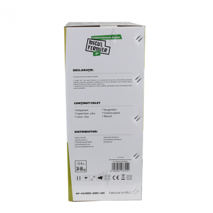 Pompa de stropit cu acumulator Micul Fermier 18 L, 12 V, 5.5 bar [11]