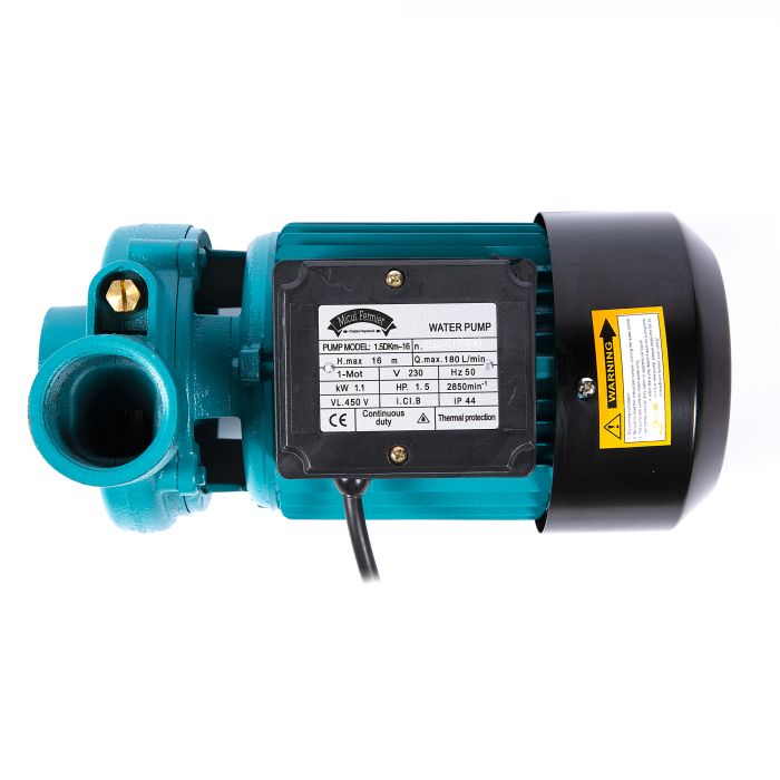 Pompa de suprafata din fonta DK 1.1KW 1.5" 16m 180l/min, 2850 rot/min, aspiratie 7 m, refulare 16 m [3]