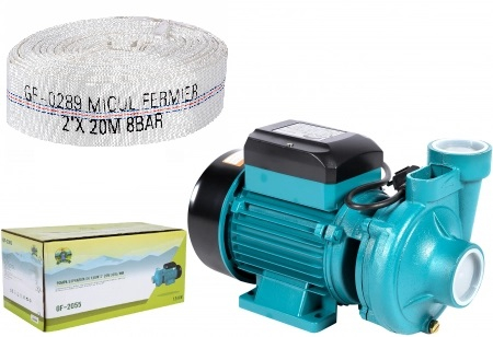 Pompa de suprafata din fonta, DK 1.5KW 2" 20m 360l/min, 2850 rot/min, aspiratie 7 m, refulare 20 m + Furtun 2" 20m [1]