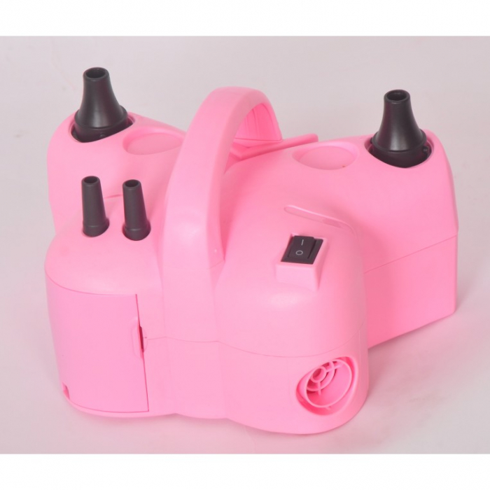 Pompa Electrica de Umflat Baloane, Flippy, cu Doua Iesiri, 220V, Putere 600W, Accesorii petrecere, Roz [1]