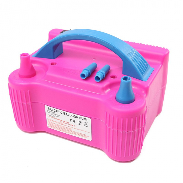 Pompa Electrica Pentru Umflat Baloane, 600 W, Roz cu albastru, [1]