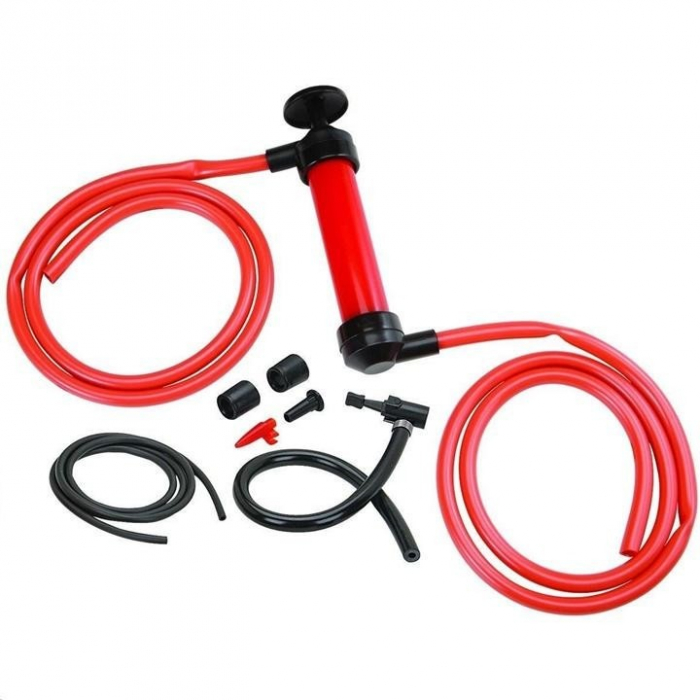 Pompa Manuala pentru Combustibil, Flippy, Pompa pentru Lichide, din Plastic Rezistent, Debit 5L per minut, 23 × 20 × 3 cm, 380 gr, Rosu [1]