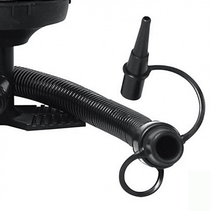 Pompa manuala pentru umflat obiecte gonflabile , colace , saltele , cu 3 adaptori pentru interconectare si furtun, negru, Flippy [6]