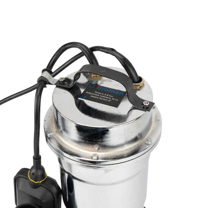 Pompa submersibila apa murdara Broman SWP inox, cutit interior, 2800 W, 220 V, 31 mc/h, refulare 14 m [3]