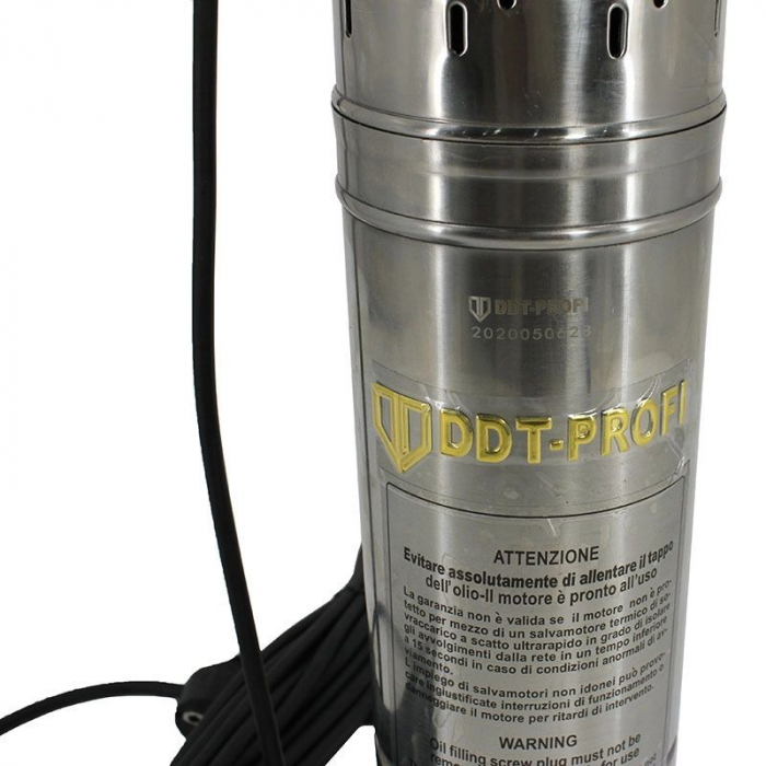 Pompa submersibila, Bobinaj 100% cupru, DDT-PROFI, QGD120-1.2 , 1.2 kW, Inox+Fonta, 3 m³/h, 120 m [3]