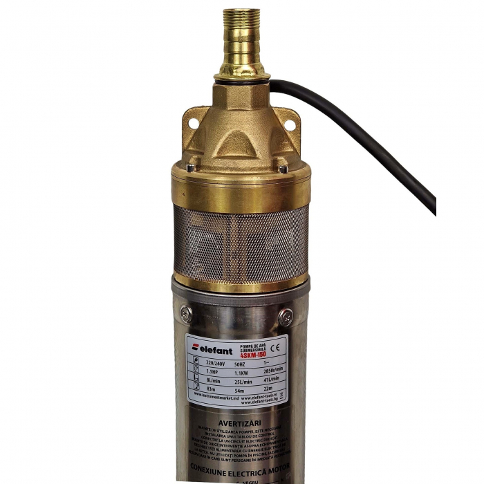 Pompa submersibila Elefant 4SKM150, 1100 W, 2.4 mc/h, bobinaj din cupru [2]