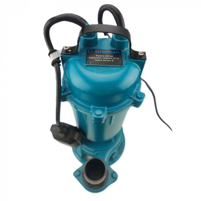 Pompa submersibila WQCD Broman, cutit POWER CUT, 2.8 kW, 30 m³/h, racord 2", inaltime refulare 14 m [2]