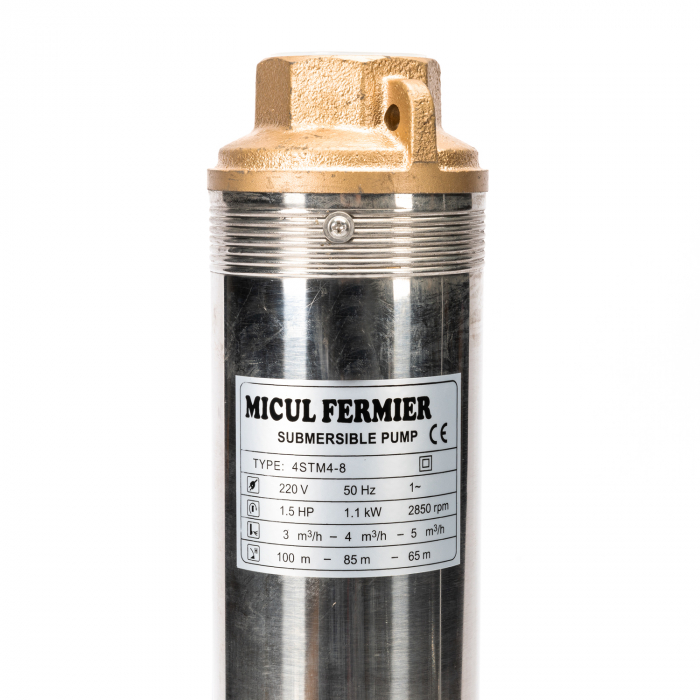 Pompa submersibila pentru apa curata, 1100 kW, 5 m³/h, racord 1", inaltime refulare 56 m, 4STM4/8-1.1 [3]