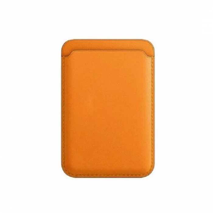 Portofel Flippy MagSafe piele pentru carduri compatibil cu Apple iPhone 12/12 Mini/12 Pro/12 Pro Max,Portocaliu [2]