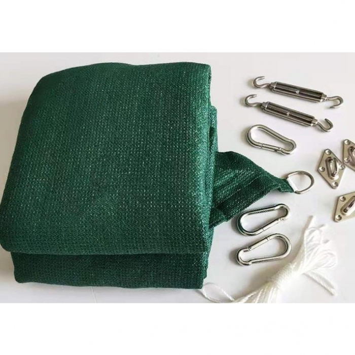 Prelata de soare/ Copertina de tip parasolar, triunghiulara, 3x3x3 m, verde [2]