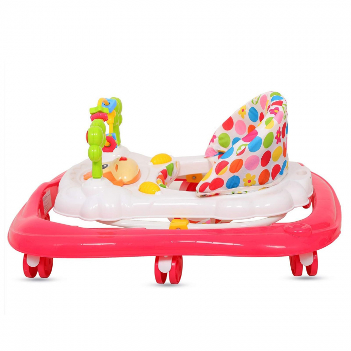 Premergator pliabil pentru copii cu jucarii zornaitoare si lumini, rosu [5]