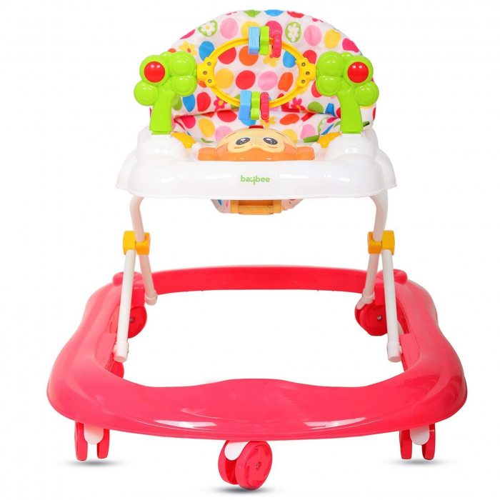 Premergator pliabil pentru copii cu jucarii zornaitoare si lumini, rosu [2]