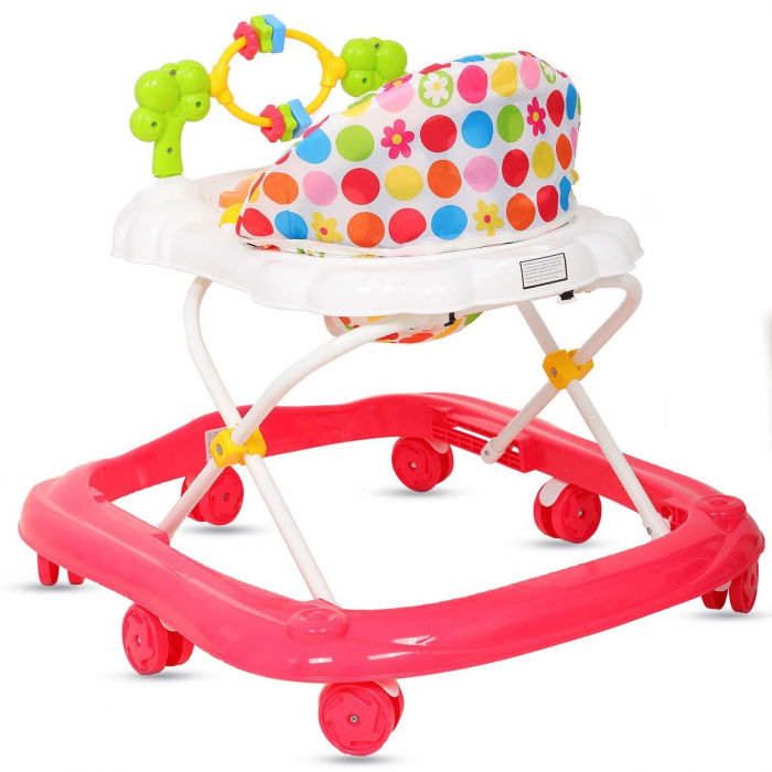 Premergator pliabil pentru copii cu jucarii zornaitoare si lumini, rosu [4]