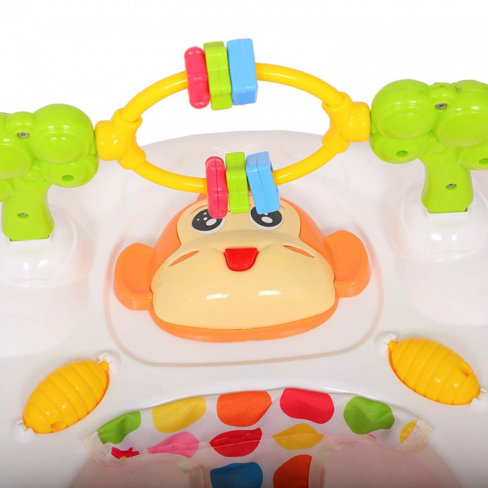 Premergator pliabil pentru copii cu jucarii zornaitoare si lumini, bleu [2]