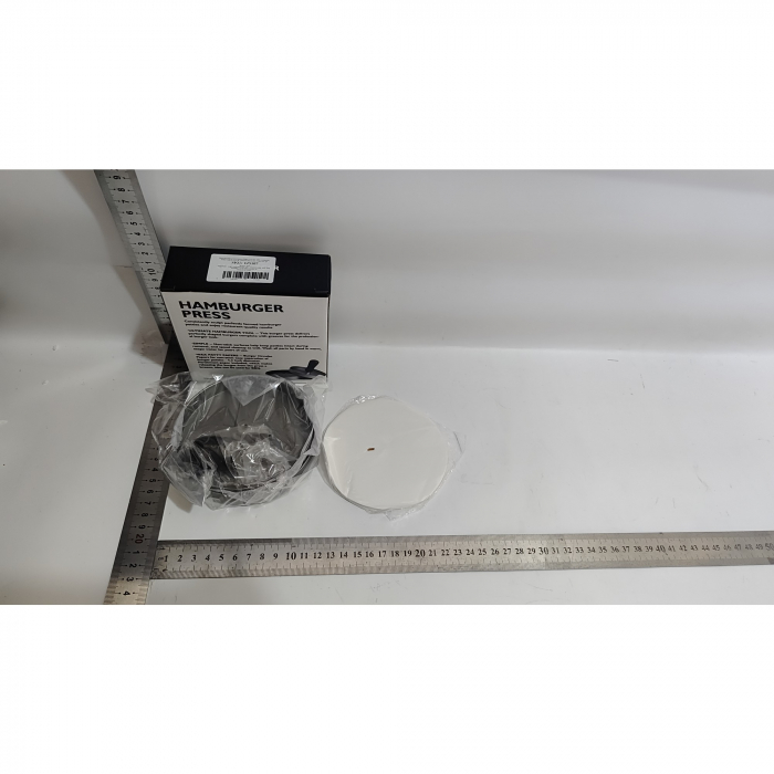 Presa manuala pentru burgeri Flippy, material ABS si aluminiu, forma si presa, usor de curatat si folosit, 11.7 x 8.5 cm, gri [9]