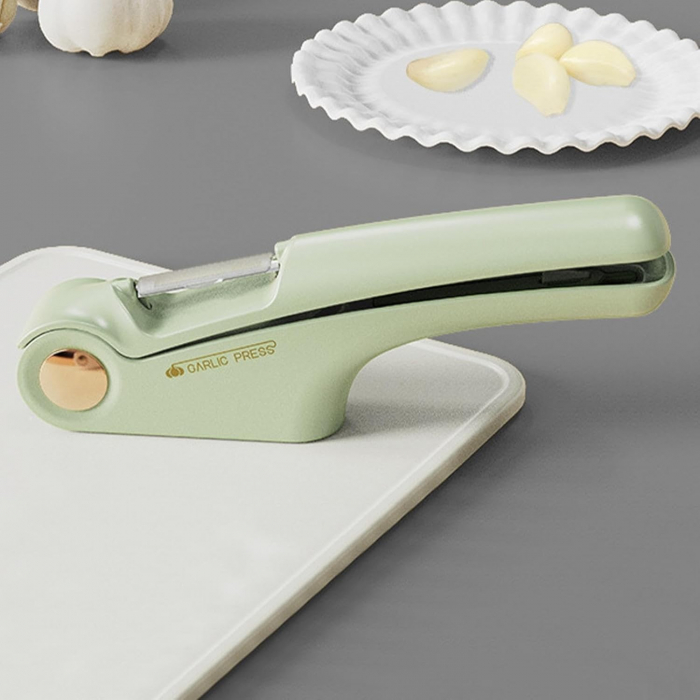 Lichidare Presa Multifunctionala pentru Usturoi 4in1, Flippy, Presa, Feliator, Desfacator de Borcane, Curatator Fructe/Legume, 22 x 8.8 cm, Verde [8]