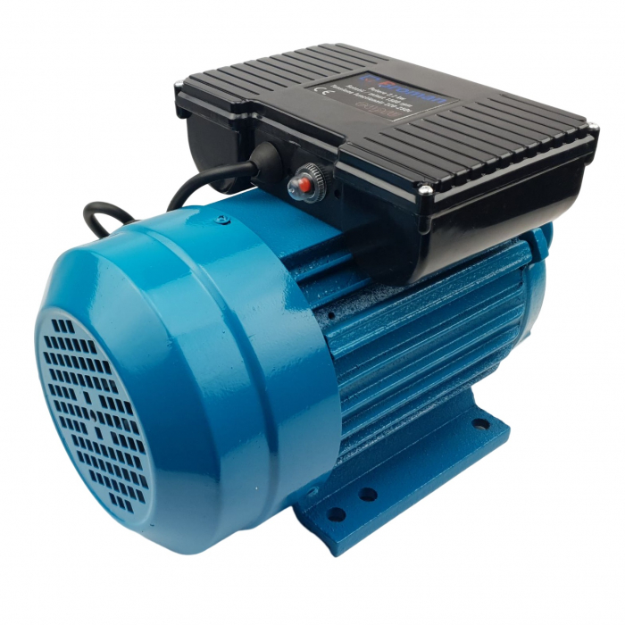 * Promo * Motor electric monofazat Broman, 3000 W, 1500 rpm, 2 condensatori, corp fonta [1]