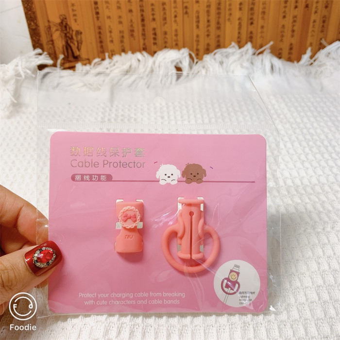 Protectie cablu USB Flippy, din silicon, model 5, multicolor [3]