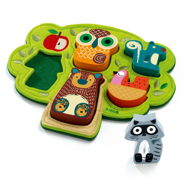 Puzzle din lemn si fetru Oski, Djeco [1]