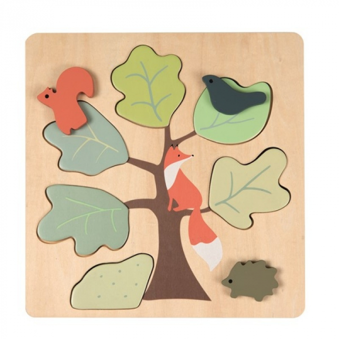 Puzzle din lemn vulpita, Egmont Toys [3]