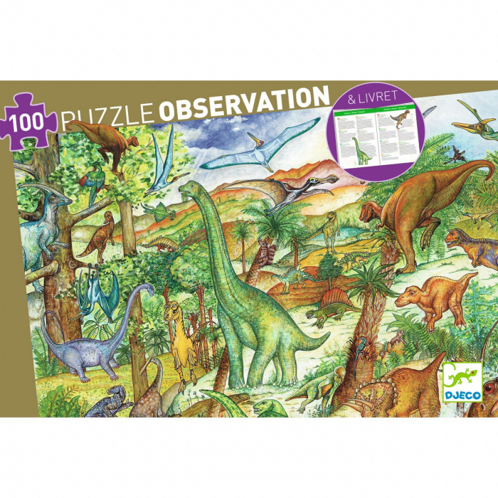 Puzzle observatie Dinozauri, Djeco [3]