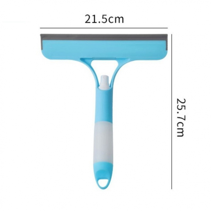 Racleta de Curatare 3 in 1, Flippy, Multifunctional, Pentru Casa si Masina, Pulverizator de Spray, Racleta din Silicon si Burete, 21.5 x 25.7 cm, Albastru [6]