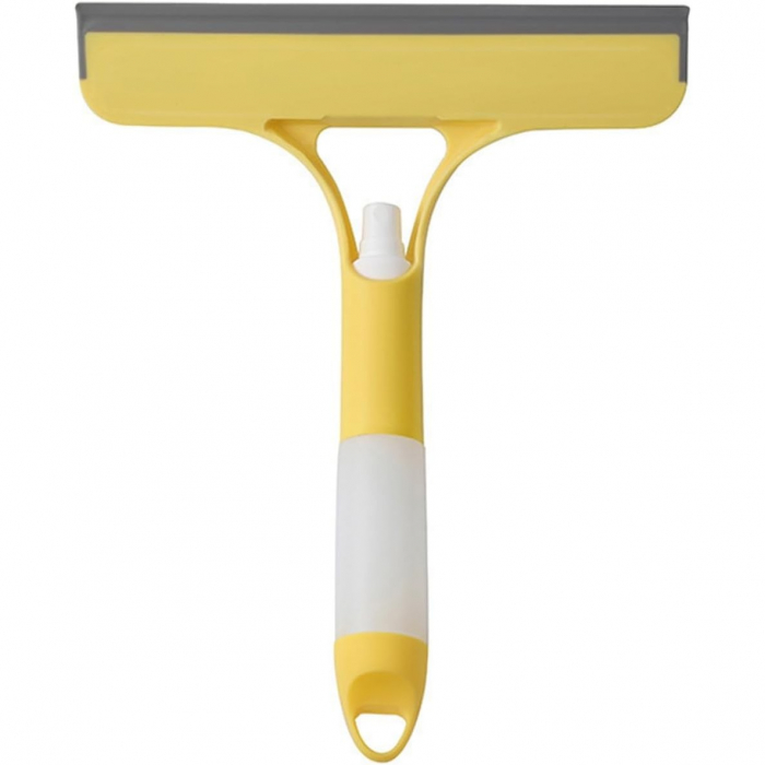 Racleta de Curatare 3 in 1, Flippy, Multifunctional, Pentru Casa si Masina, Pulverizator de Spray, Racleta din Silicon si Burete, 21.5 x 25.7 cm, Galben [1]